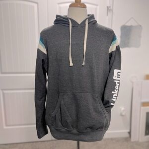 MV Sport - Classic Fleece Hooded Sweatshirt w/LinkedIn Logo - Grey - Large